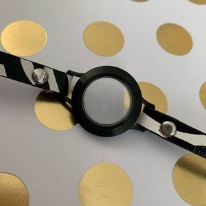Origami Owl zebra leather wrap bracelet